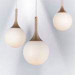 813013 Подвес GLOBO 1х40W E14 шампань/белый