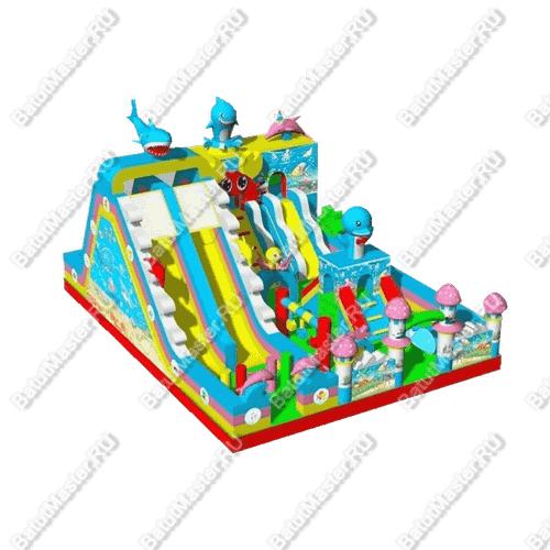 Коммерческий надувной батут "В глубинах моря" 12*9*6,5 м