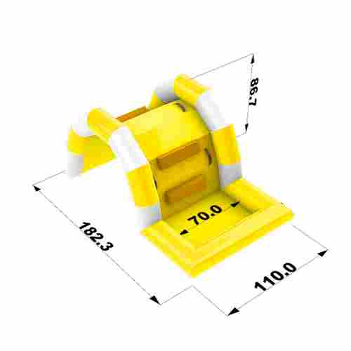Надувная лестница для бассейна из ПВХ с бассейном, жёлтый, 1.82*1.1*0.87 м