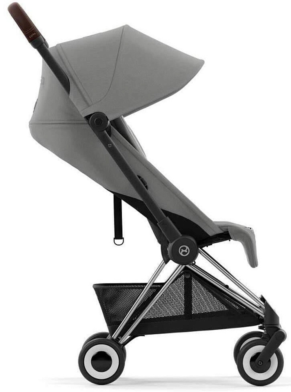 Коляска Cybex Coya Chrome Frame Cloud G i-Size Moon Black Plus 2 в 1 Mirage Grey с дождевиком