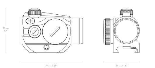 Коллиматорный прицел Hawke RD 1x20 (Weaver) (3MOA) 12102