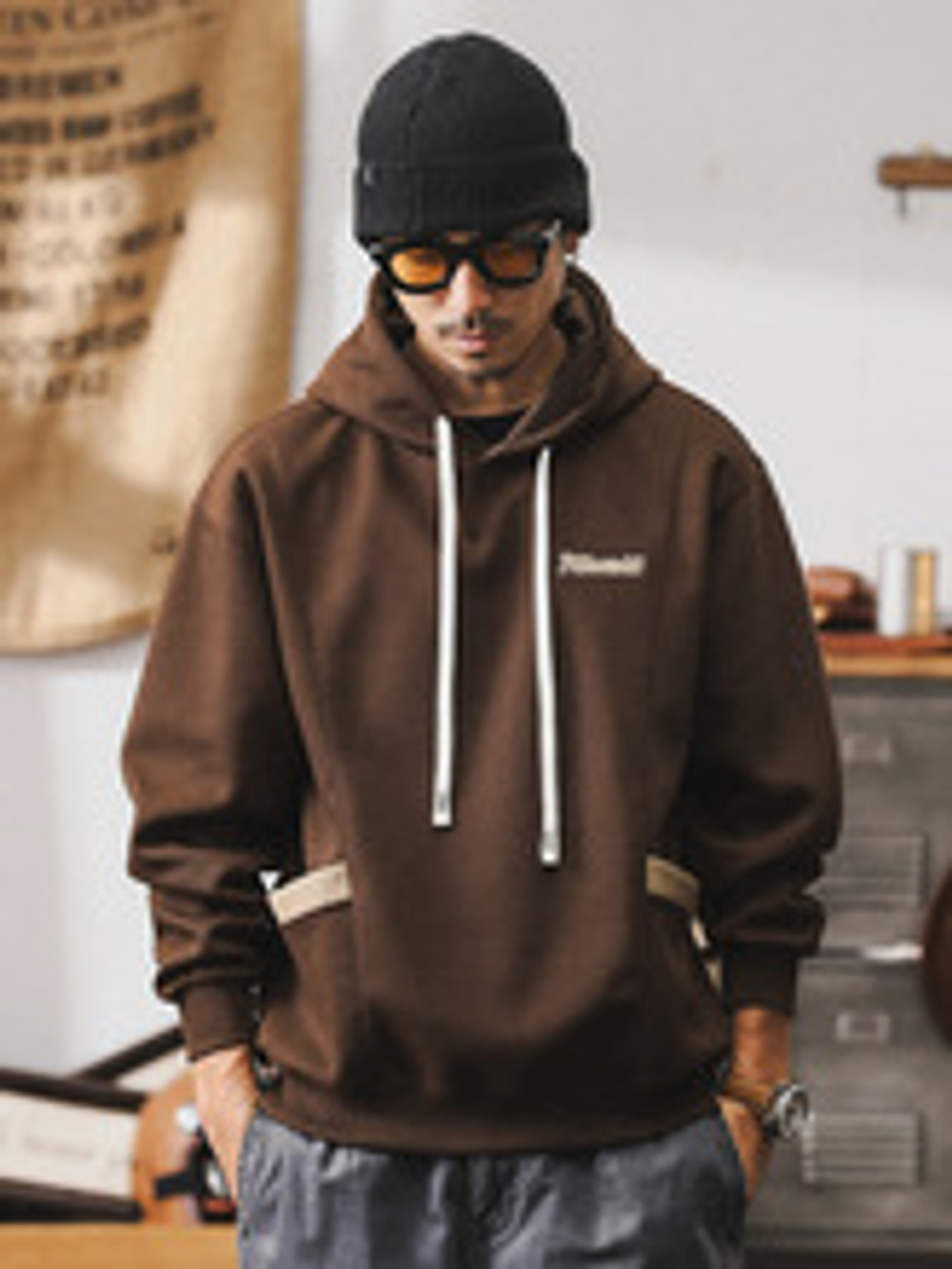 Худи мужской свободный с капюшоном