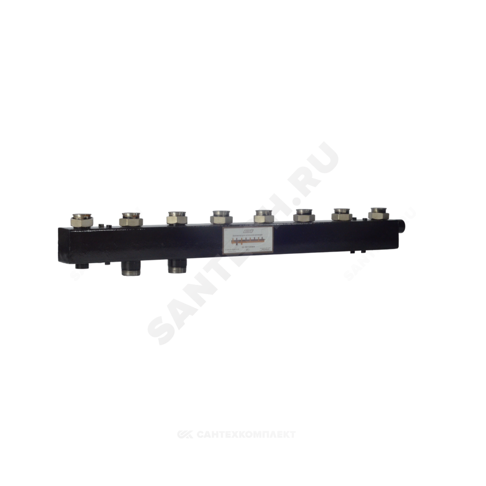 Коллектор котельной сталь до 90 кВт 1 1/2" ВР на 3 контура 1 1/2" нак/г м/о 125мм Стандарт КК-40F ASKON 40F/125/40/3