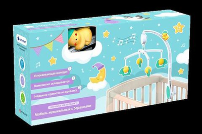 Мобиль музыкальный с барашками (в инд.коробе) (Нордпласт)