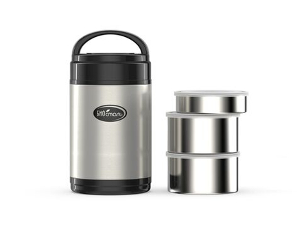 Термос для еды Biostal (2 литра) с 3-мя метал.контейнерами