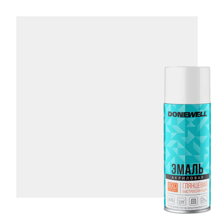 Эмаль DONEWELL универсальная акриловая RAL 9003 белая глянцевая