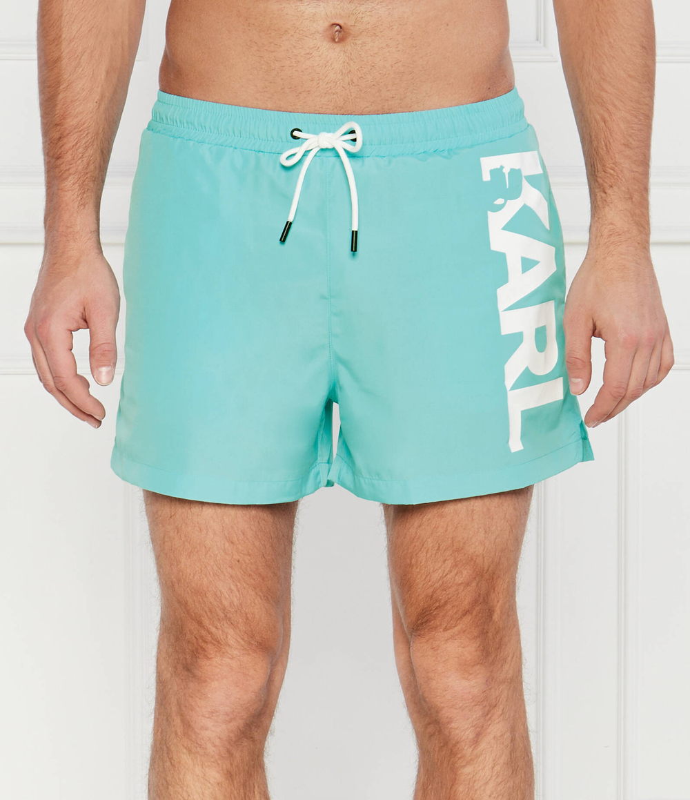 Шорты для плавания karl logo Karl Lagerfeld - голубой(230M2202)