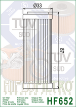 Фильтр масляный Hiflo Filtro HF652