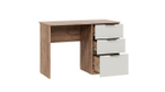 Стол письменный с ящиками Дуб Крафт Табачный/Холст Белый 110,2х50х75 см