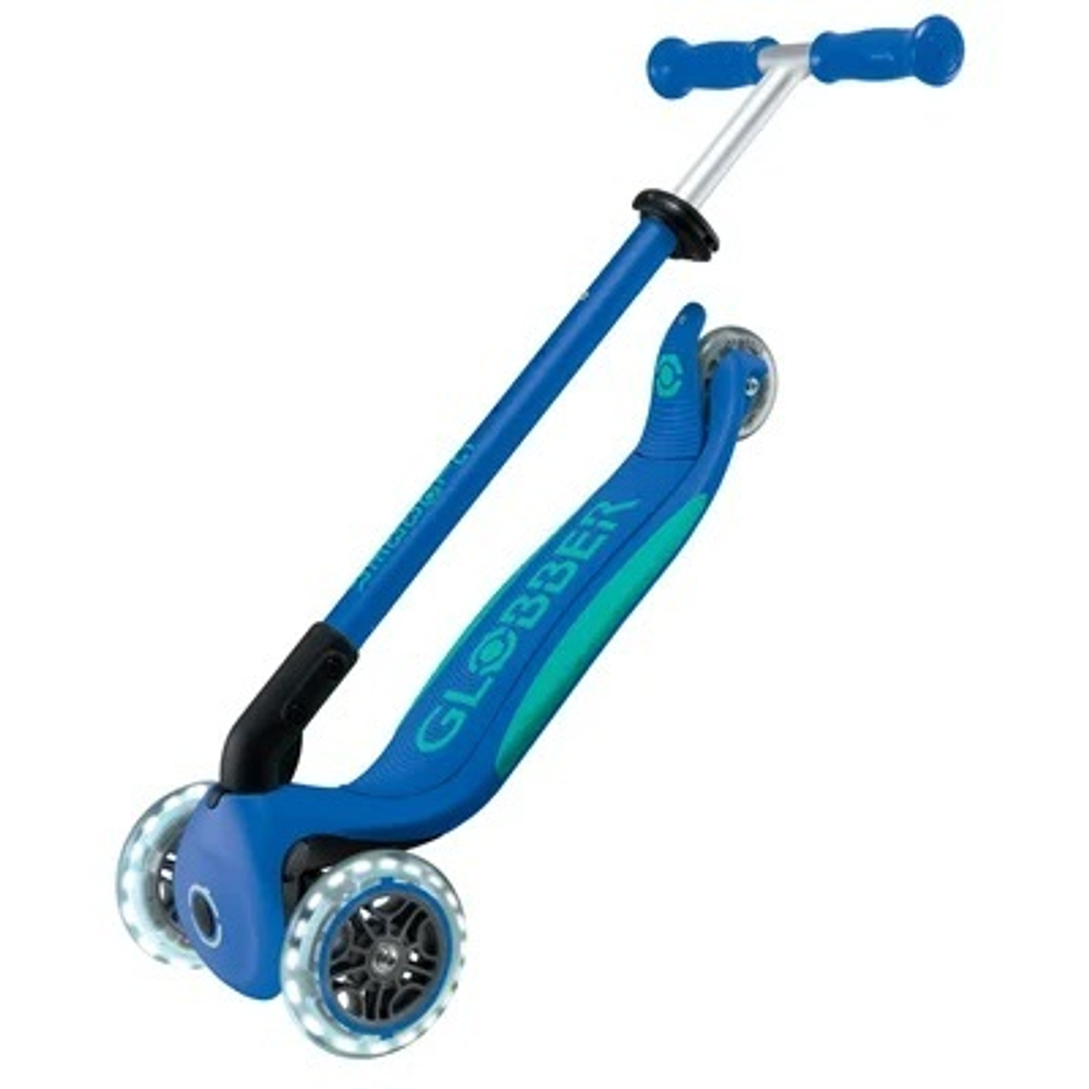 Самокат Globber Primo Foldable Plus Lights V2 синий