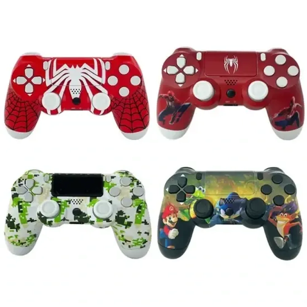 Беспроводной джойстик, геймпад с принтами Супергероев "Sony PS4 Dualshock 4v2" wireless controller 27 цветов (Реплика)