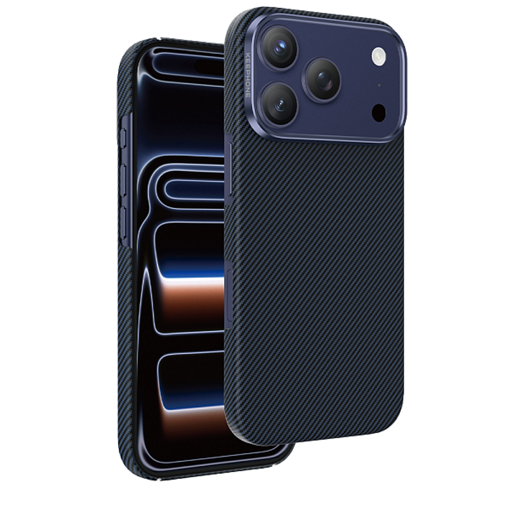 Чехол для iPhone 17 Pro Keephone Kevilar Sweden MagSafe Case, Синий