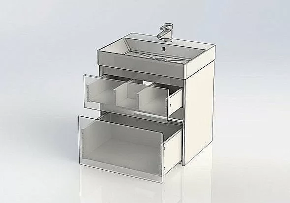 Тумба с раковиной Aquanet Бруклин 70