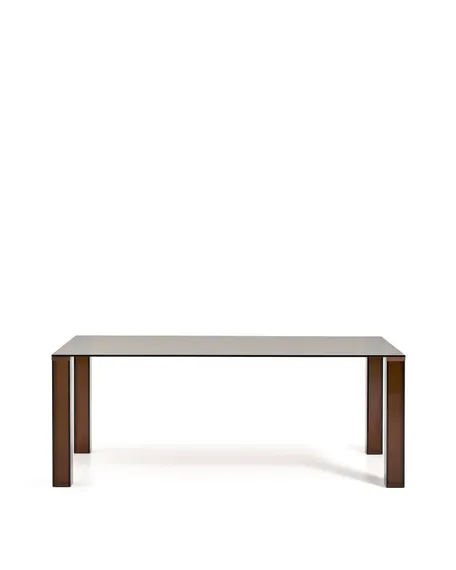 Стол Adularia из коричневого закаленного стекла 200 x 100 см