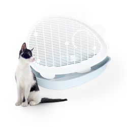 Лоток / туалет ZOOEXPRESS "Мышка" с сеткой - 41х30х5,5 см