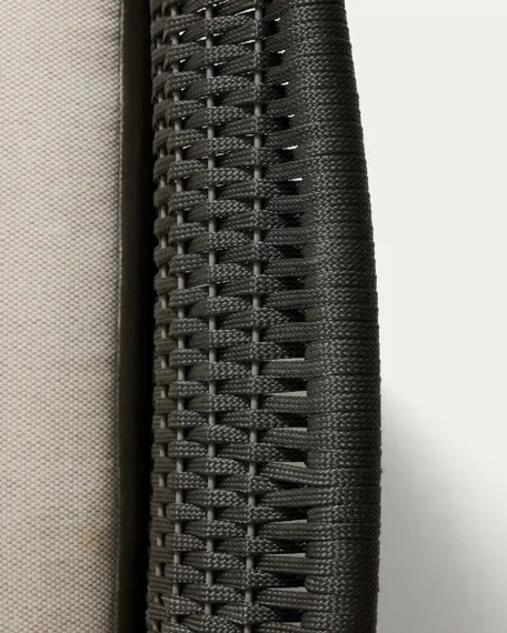 Уличное кресло Alipa из акации и веревки темно-серого цвета