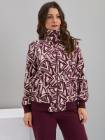 Костюм с брюками КБ-184/бордо-треугольникиабстракция