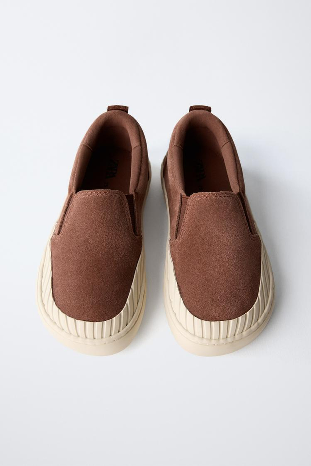 ZARA КОЖАНЫЕ КРОССОВКИ, ЧЕРЕПИЧНЫЙ