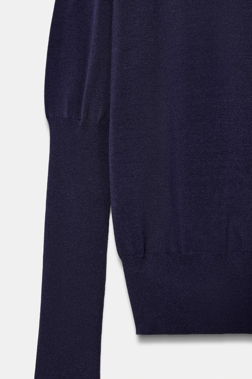 ZARA ДЖЕМПЕР ИЗ ТОНКОГО ТРИКОТАЖА С V-ОБРАЗНЫМ ВЫРЕЗОМ, ЧЕРНИЛЬНО-СИНИЙ