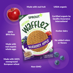Sprout Organics, Wafflez, вафли с голубикой и яблоком, 5 пакетиков по 18 г (0,63 унции)