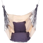 Гамак-кресло «Колористик» 100*130см сидячий, х\б с подушками, цвет кремовый