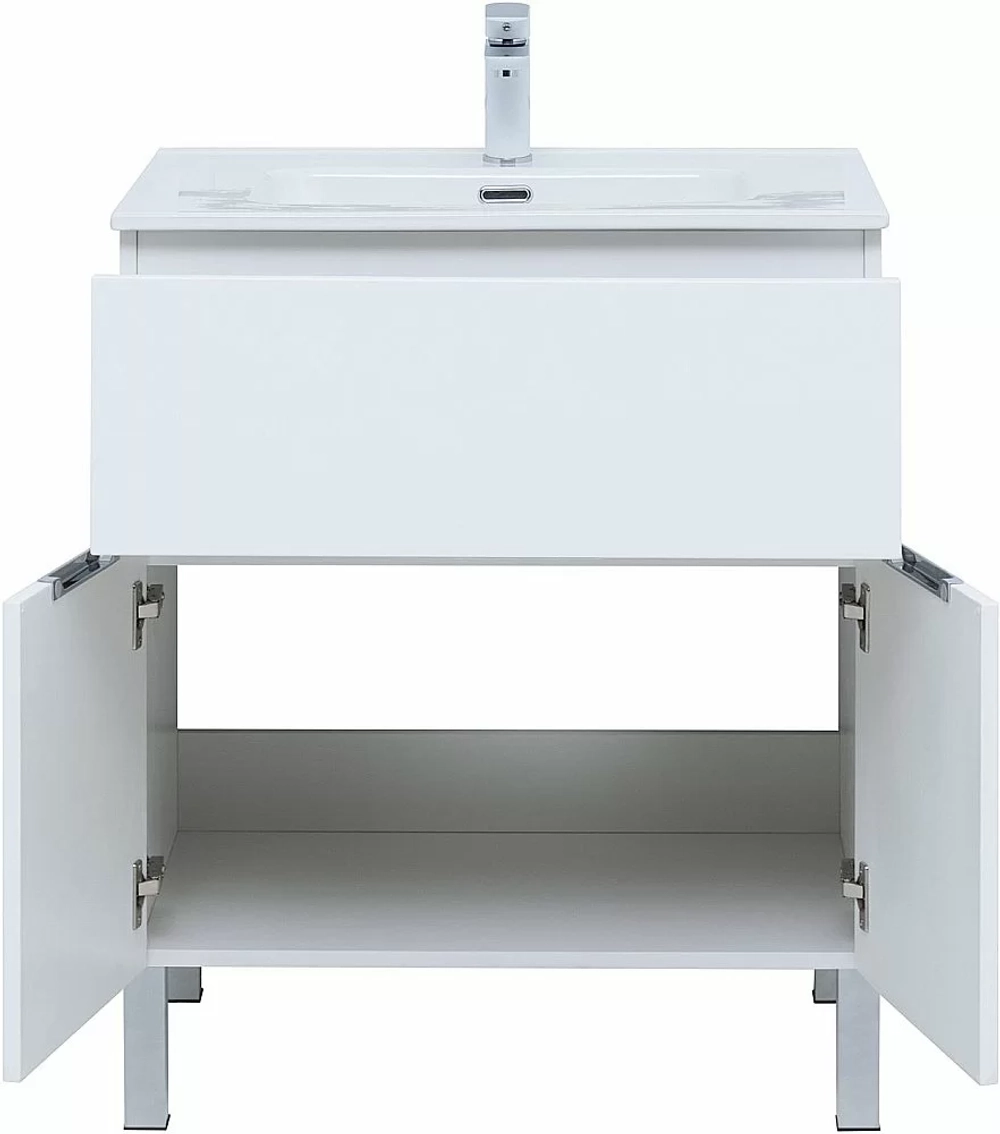 Тумба с раковиной Aquanet Алвита New 303901 70 белый матовый