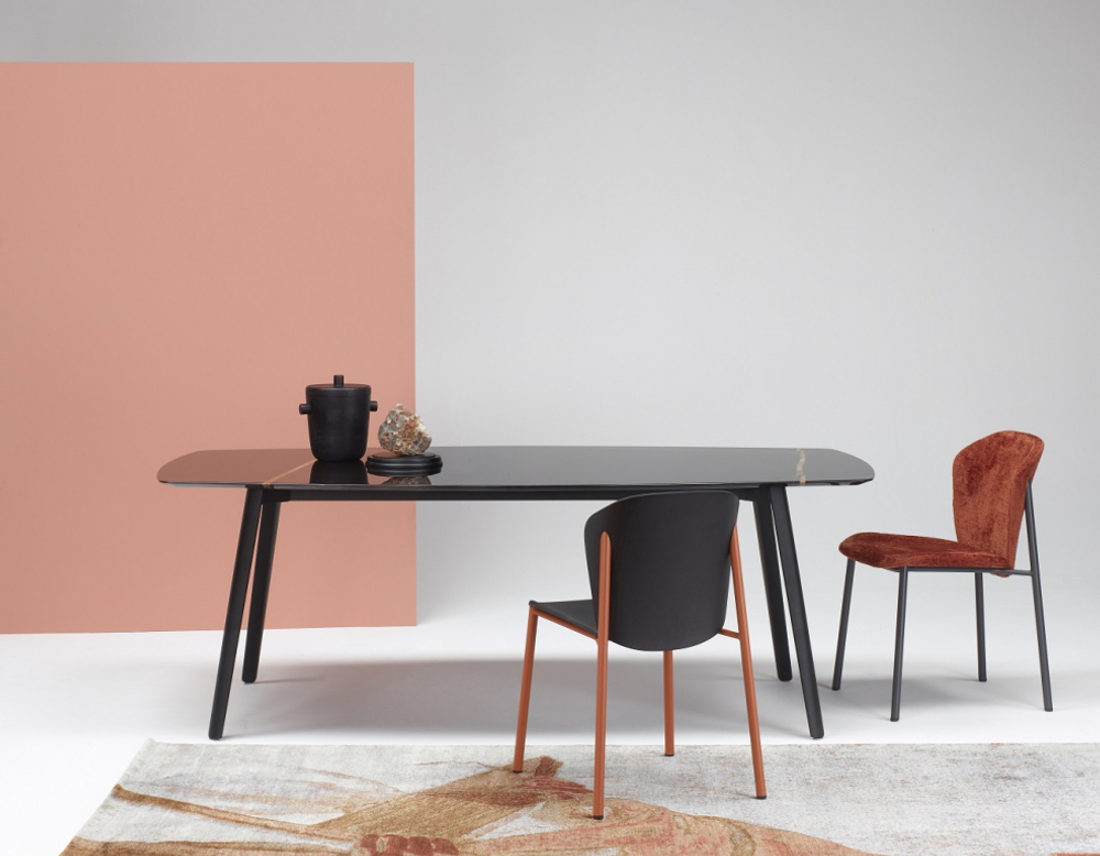 Стол мраморный Scab Design Squid M, черный, черный мрамор Сахара Нуар