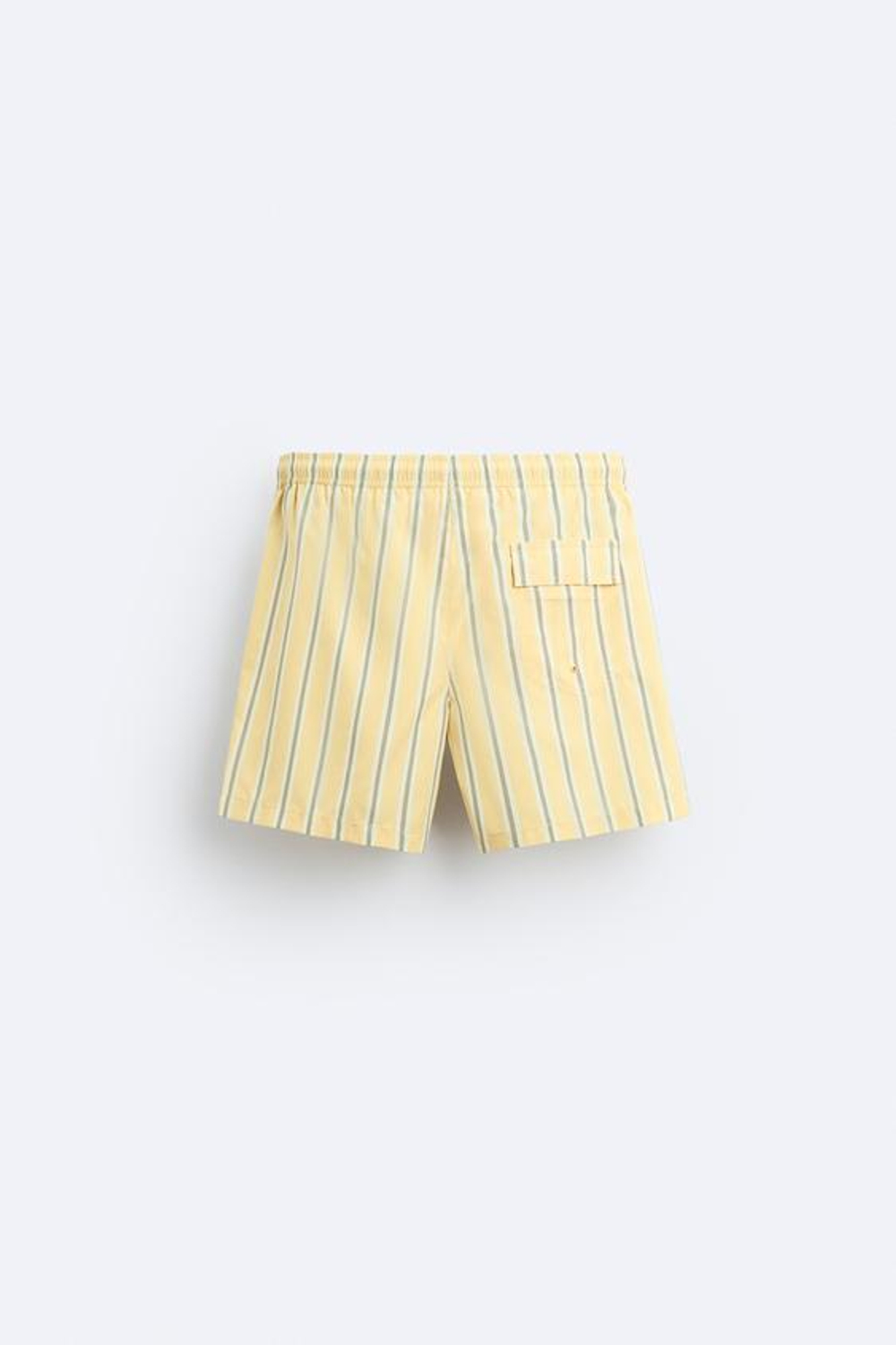 ZARA ПЛАВКИ КЛАССИЧЕСКОГО КРОЯ В ПОЛОСКУ, ПАСТЕЛЬНО-ЖЕЛТЫЙ