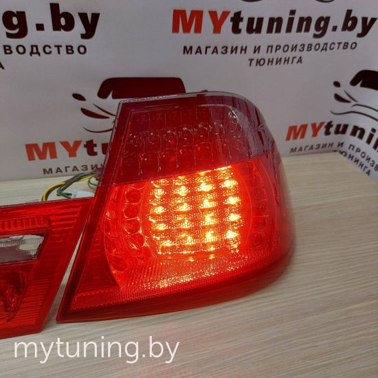 Задние фонари Bmw 3 E46 red smoke led