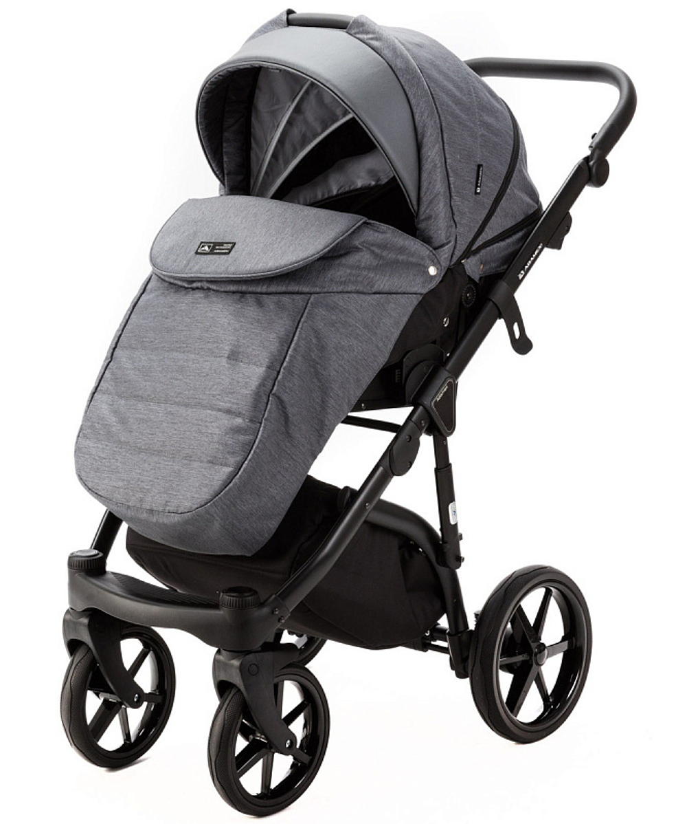 Детская коляска Adamex Nola 2 в 1 N-PS86 (Т.СЕР + Т.СЕР. ПЕРЛ. КОЖА)