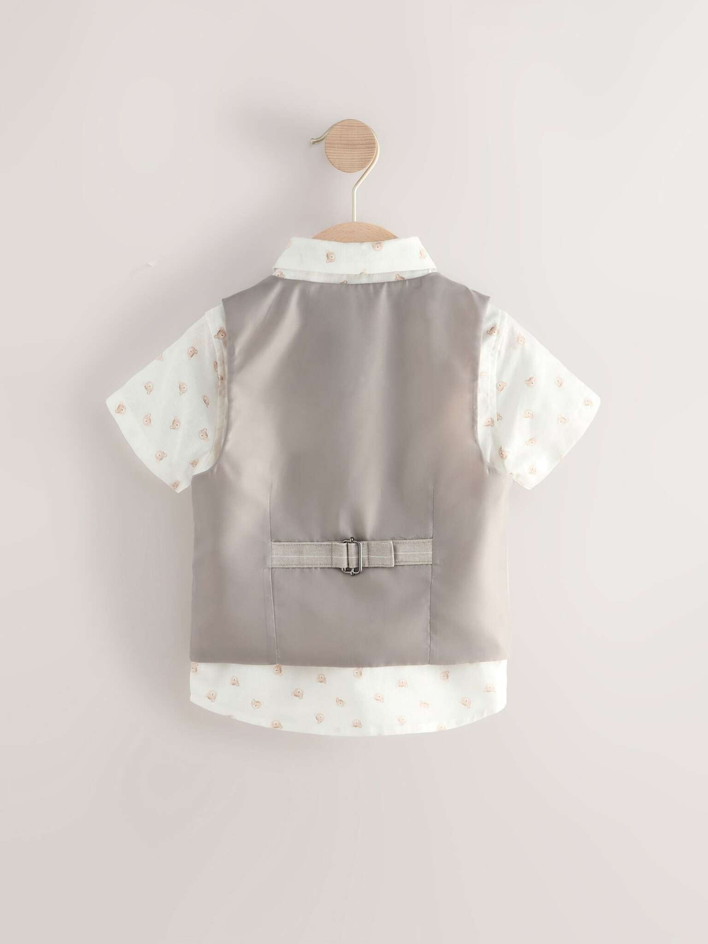 Комплект из трех предметов для мальчика Next AG8-624, Бежевый, Молочный