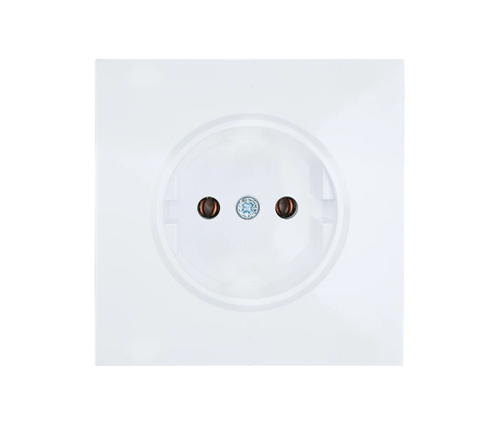 Розетка 1-местная LEZARD ZIMA белая б/з безвинтовой зажим/клемма