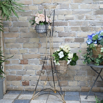 Стойка для цветов напольная "Витая" на 4 горшка, металл М0000146