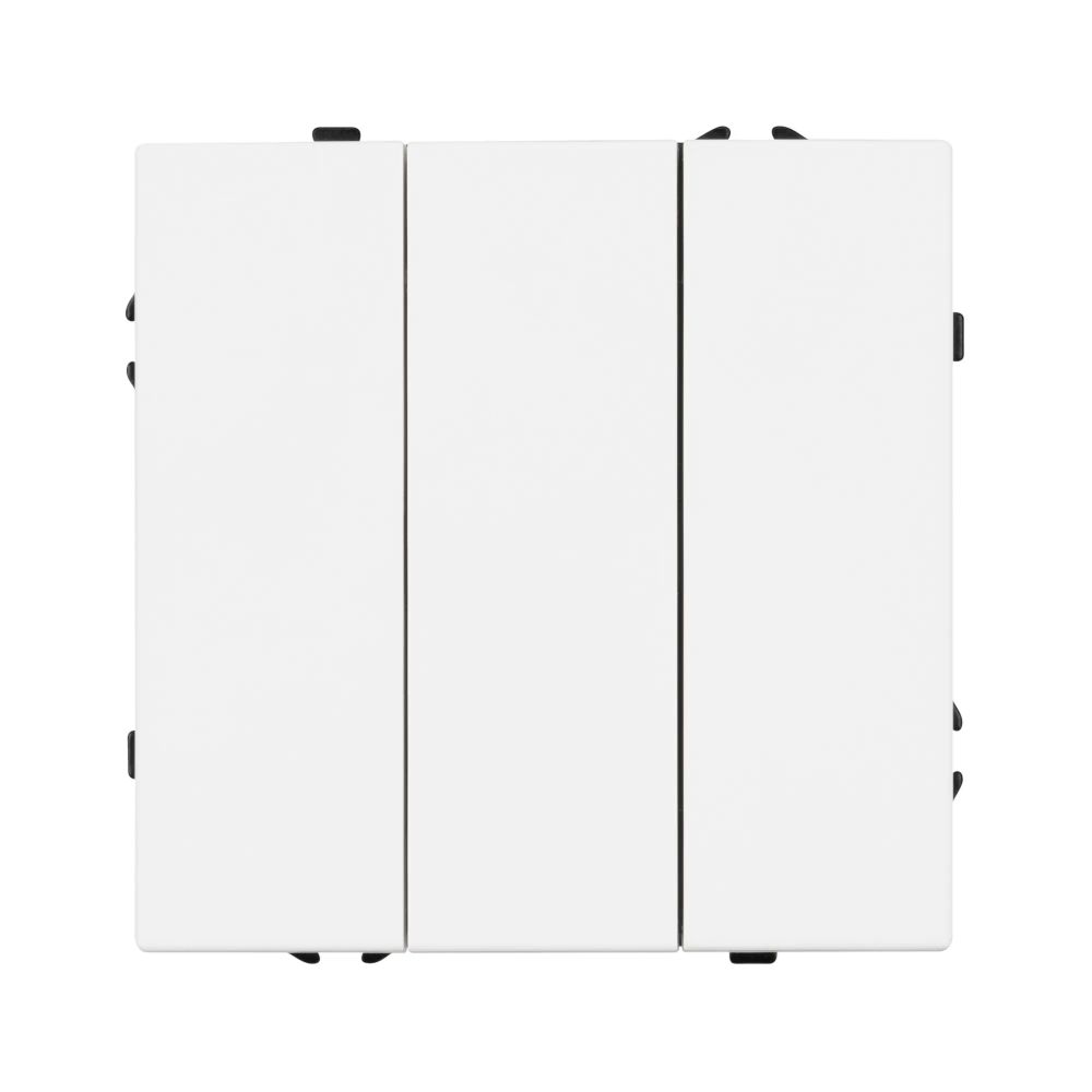 Механизм выключателя трехклавишный непроходной SWT-NOBE-MK03-SFPL-WH (230V, 10A) (Arlight, Белый кварц) 061801