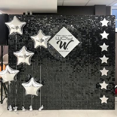 Фотозона паетки ЧЕРНАЯ 001