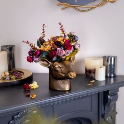 Статуэтка кашпо Олень Эклер Бронза