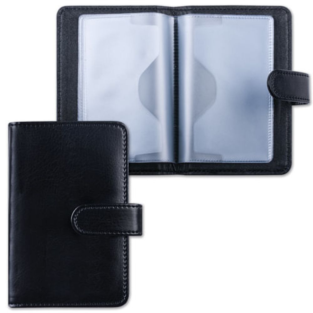 Визитница/кредитница однорядная GALANT "Ritter", на 24 карты, под гладкую кожу, застежка, черная, 235400