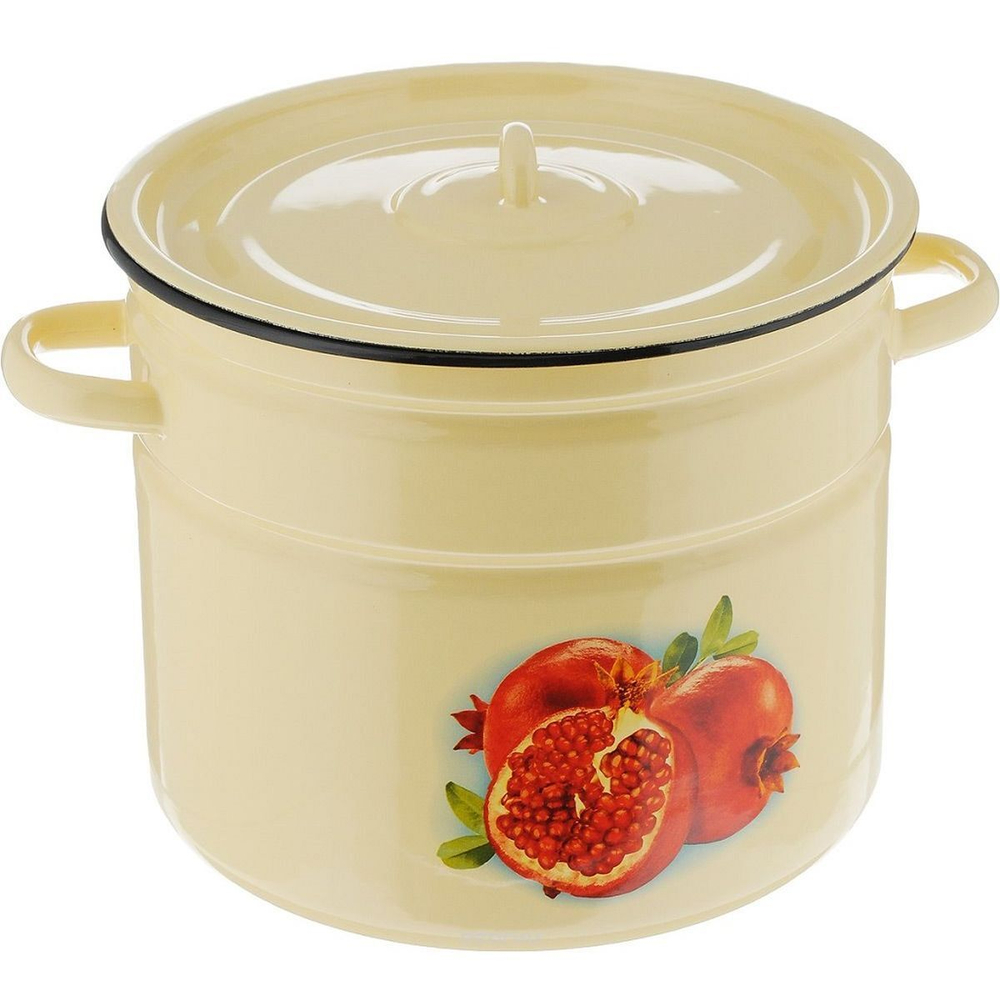 Кастрюля сталь, эмал, 9 л, с крыш, СтальЭмаль, 1с200с, в асс, индукц