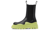 Bottega Veneta Leather Short Chelsea Boots Men"s Black Green