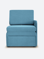 Кресло-кровать "Миник" с левым подлокотником, под правую руку, велюр Candy Blue