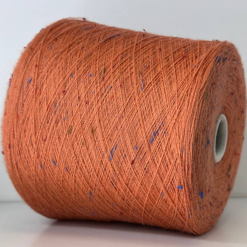 SLUBBY - Luxury Selection by Ri.Go; 98% меринос, 2% вискоза; 1400м/100гр, (2/28); col. 4546, цвет: оранжевый с цветными вкраплениями; S502