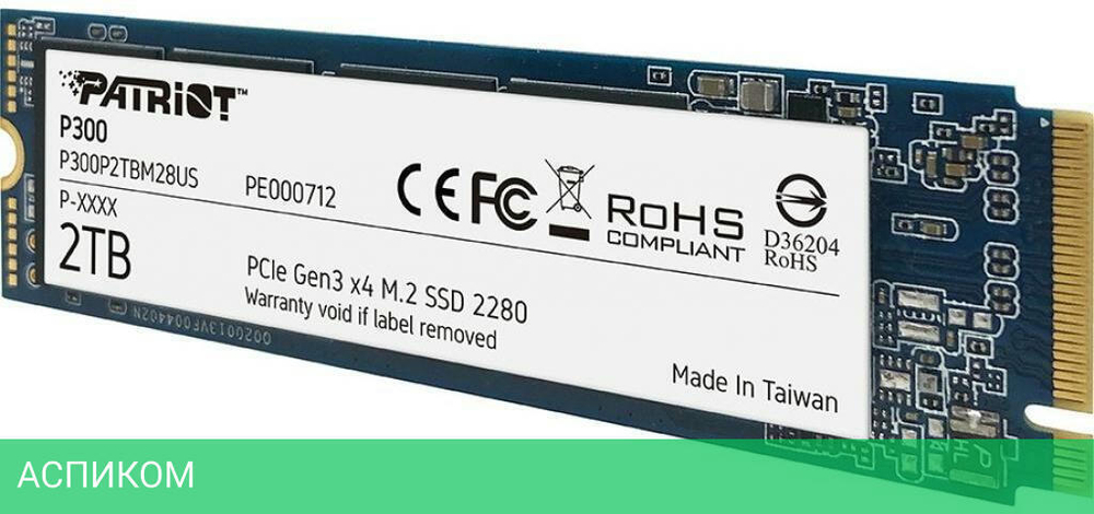 SSD диск Patriot M.2 2.0Tb P300 (P300P2TBM28)