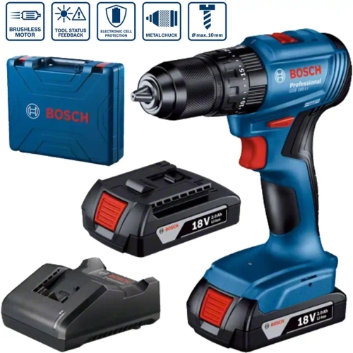 Аккумуляторный ударный шуруповёрт Li-Ion GSB 185-LI 2х2 А·ч BOSCH 06019K3100