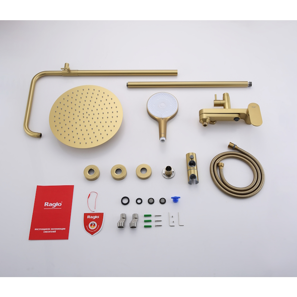 Душевая система Raglo R10.24.03, сатин золотой