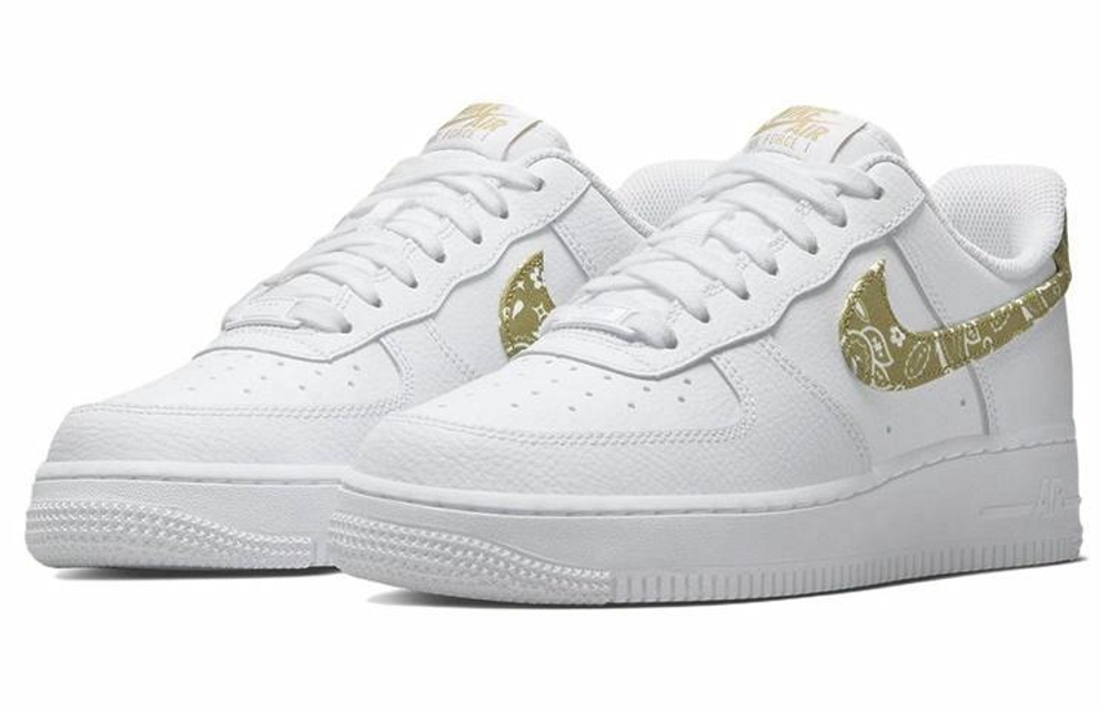 Кроссовки Nike Air Force 1 '07 Ess "Olive Paisley" (Женская размерная сетка)