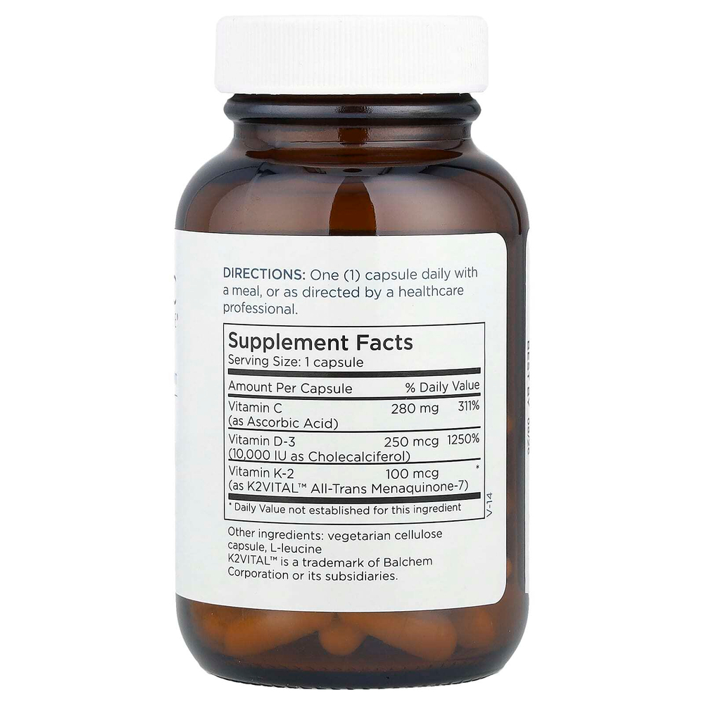 Metabolic Maintenance, Витамин D3 и витамин K2 MK-7, 60 капсул