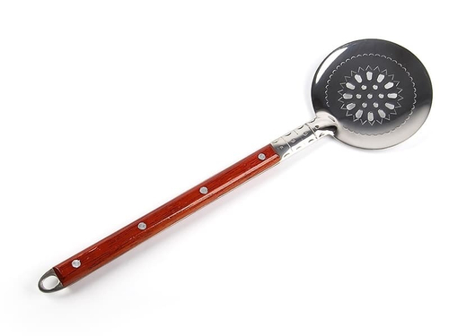 Шумовка из нерж. стали 40 см, с деревянной ручкой