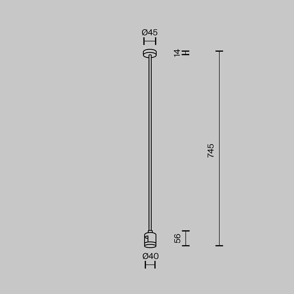 Основание на штанге Maytoni Accessories for tracks Flarity TRA159C-IPC1-BS