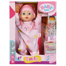 Zapf Creation 838426 — Кукла BABY born интерактивная Эмили Walk with me 43 см — фото 1
