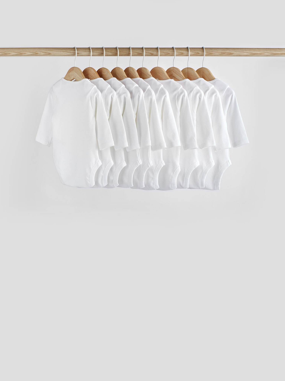 Боди с длинным рукавом для малышей Next 470-415, 10 шт., Белый